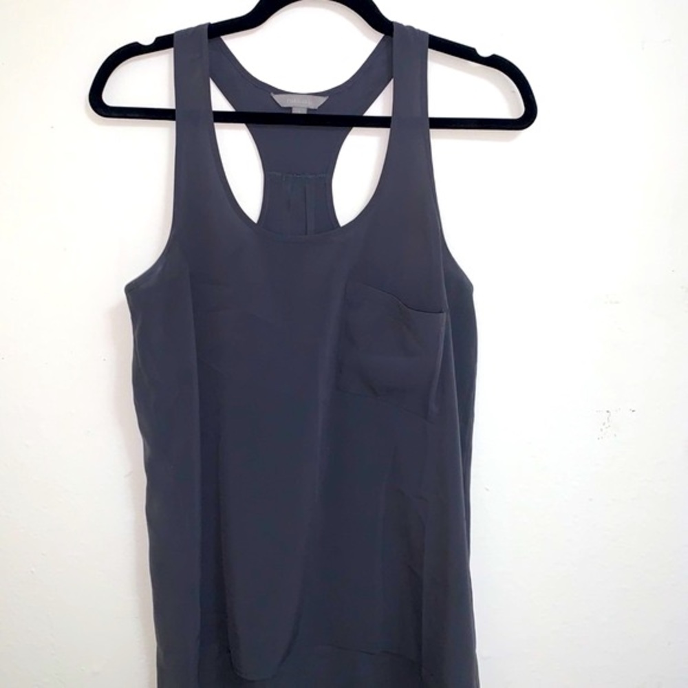 Rubbish long gray racerback tank size small